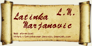 Latinka Marjanović vizit kartica